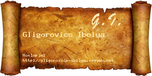 Gligorovics Ibolya névjegykártya